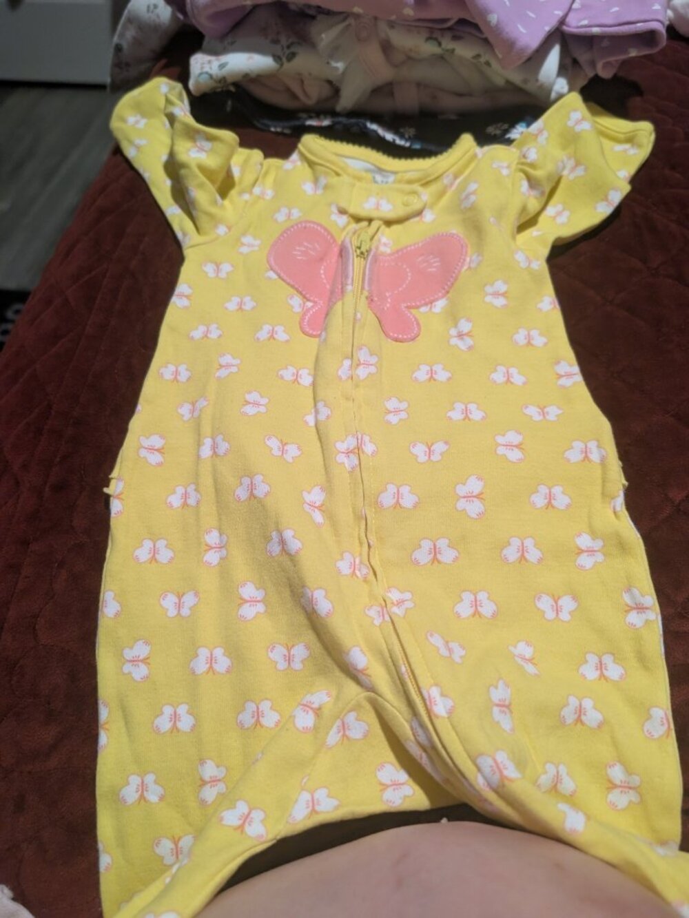 Child of Mine by Carter's Yellow Butterfly Sleep & Play 3-6M